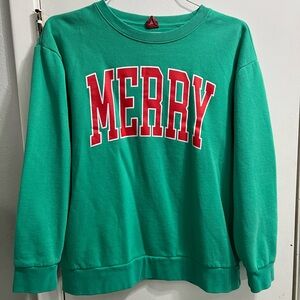 Christmas Green Crewneck Sweatshirt Festive